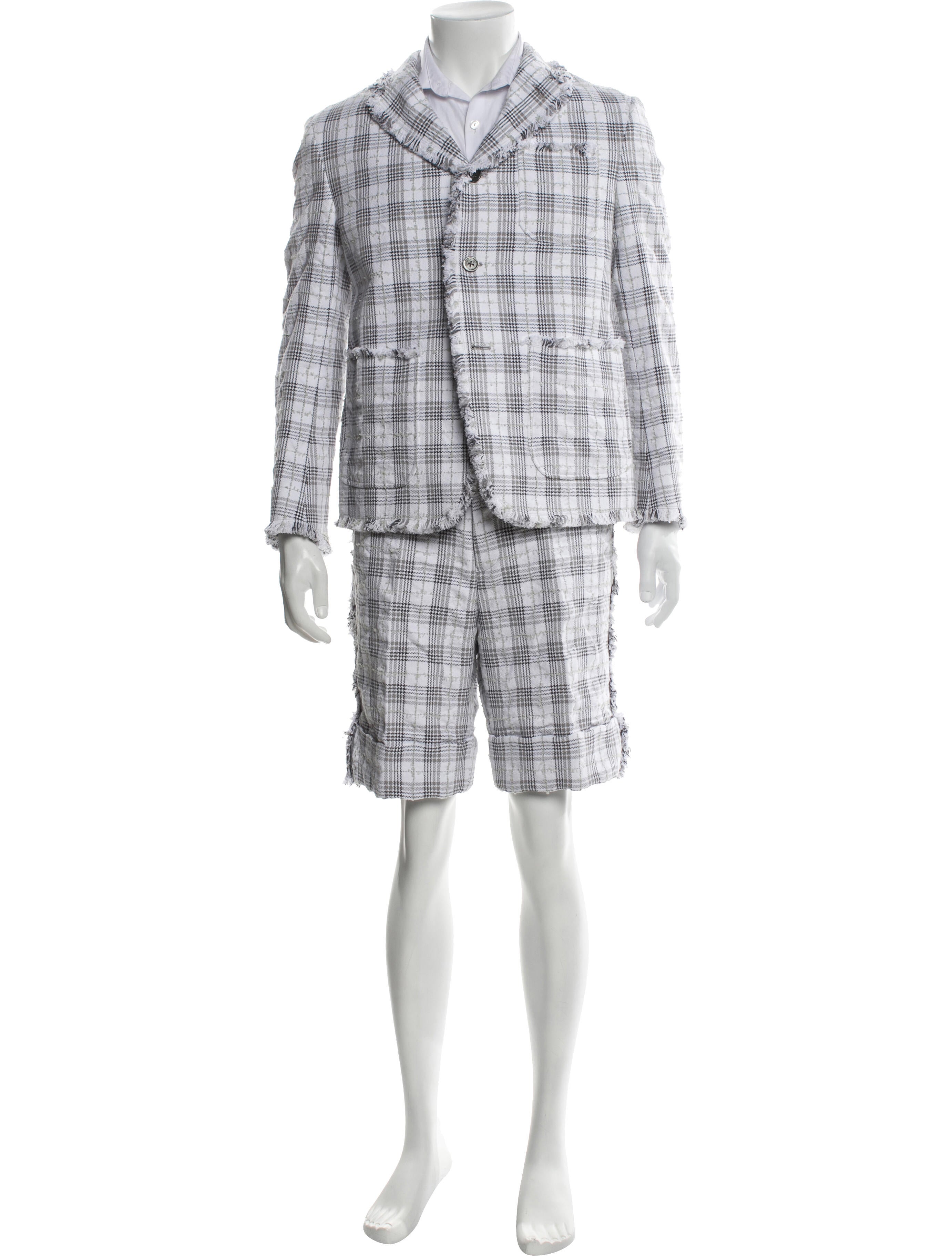Thom Browne Plaid Print Two-Piece Suit w/ Tags