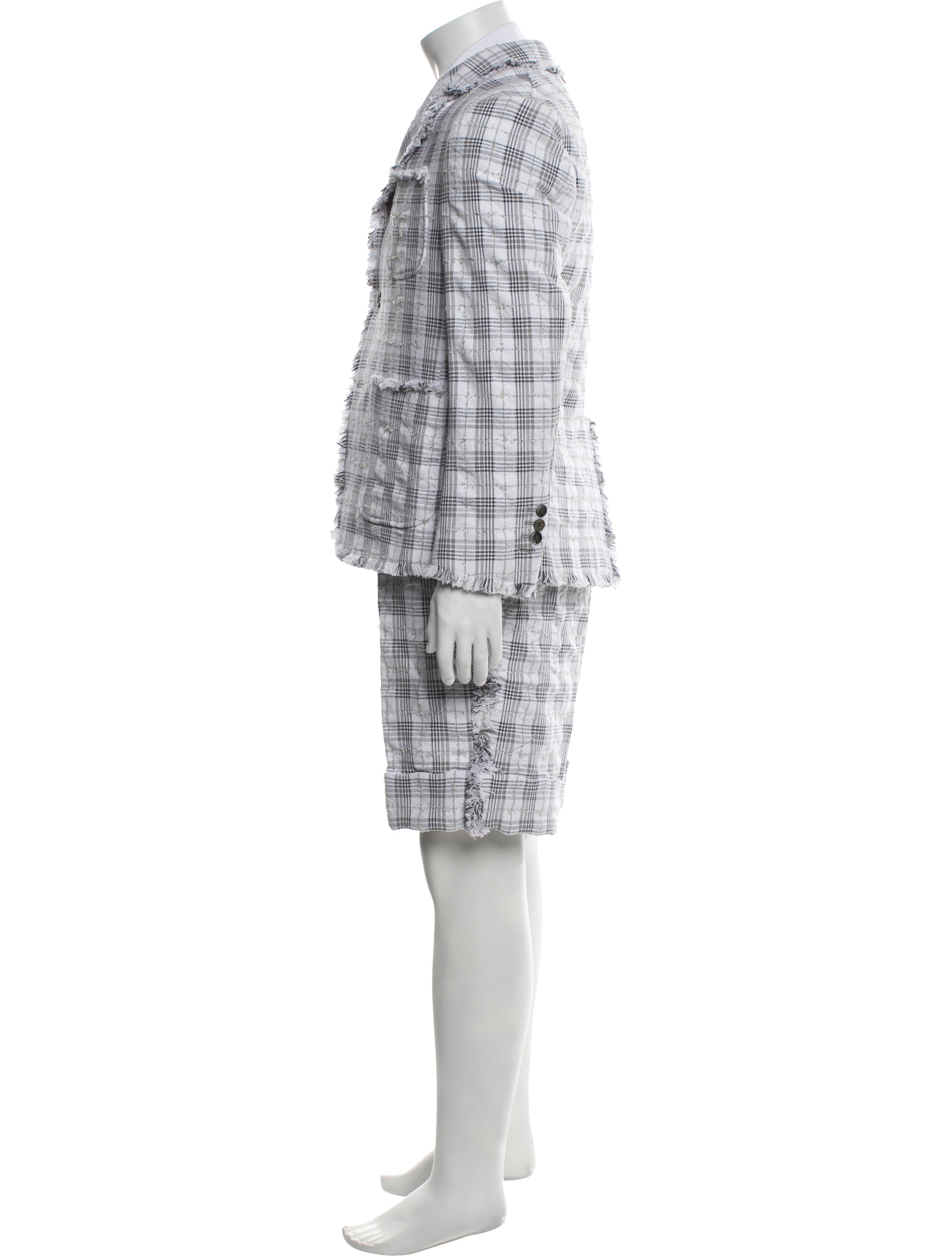 Thom Browne Plaid Print Two-Piece Suit w/ Tags