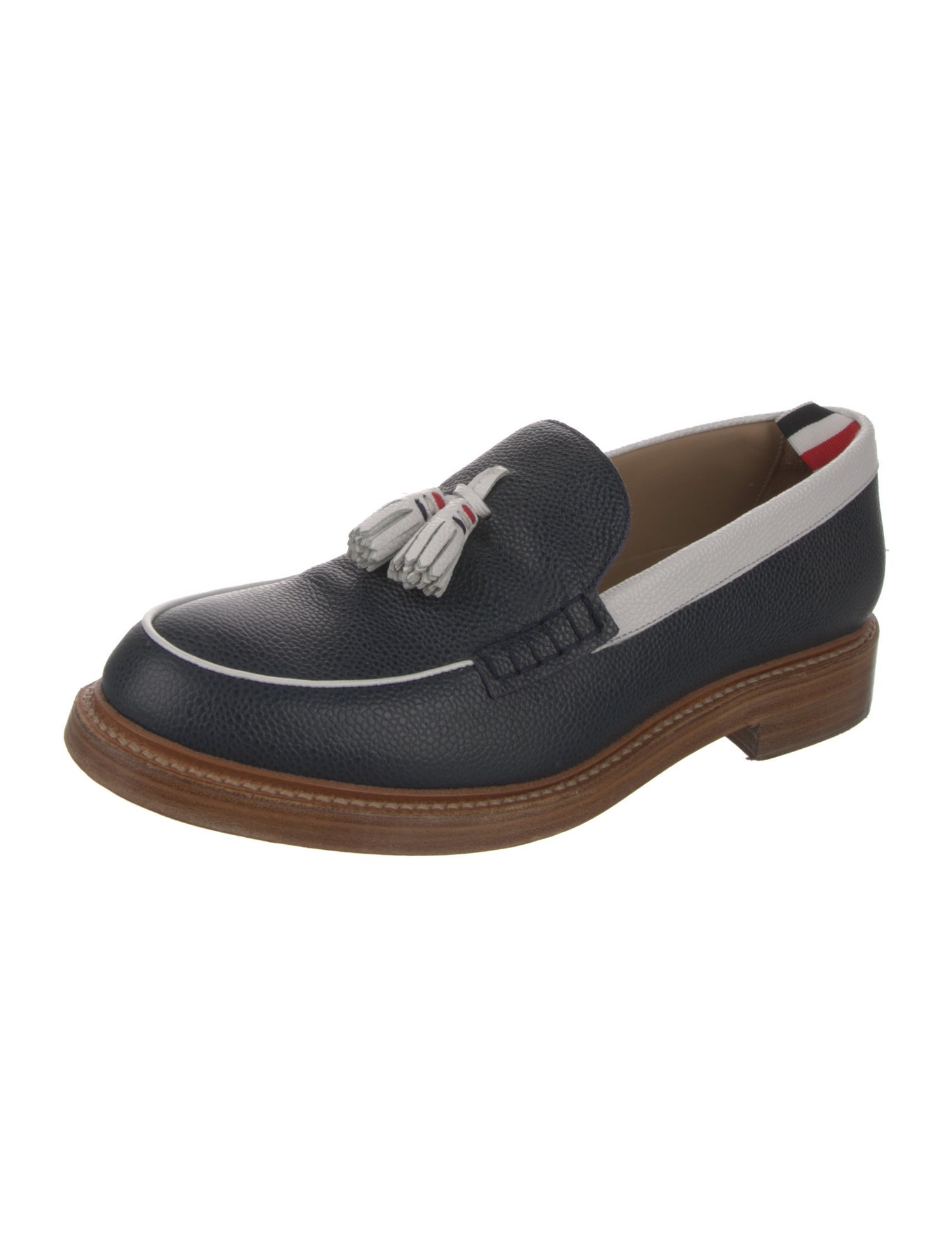 Thom Browne Leather Colorblock Pattern Loafers