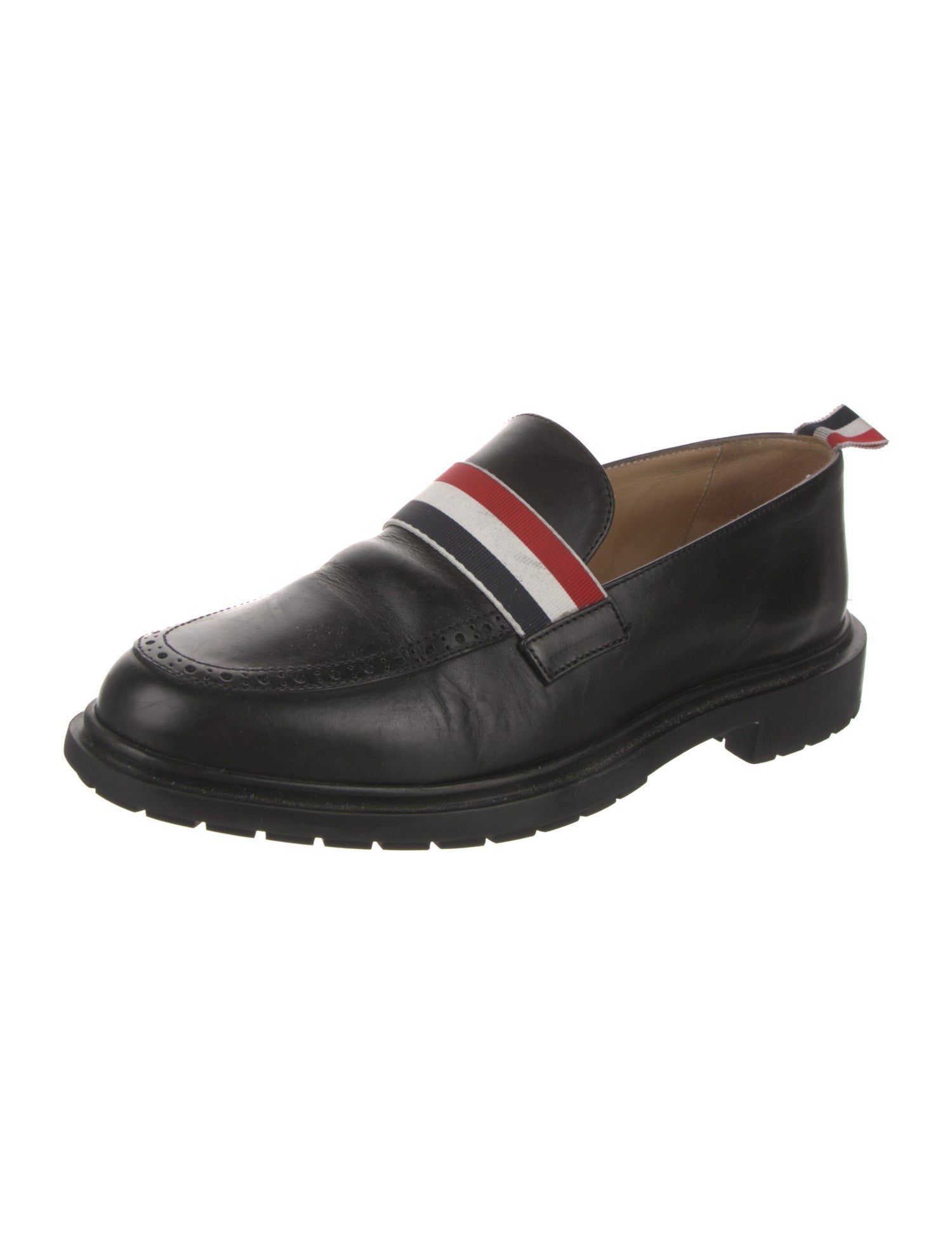 Thom Browne Leather Striped Dress Loafers