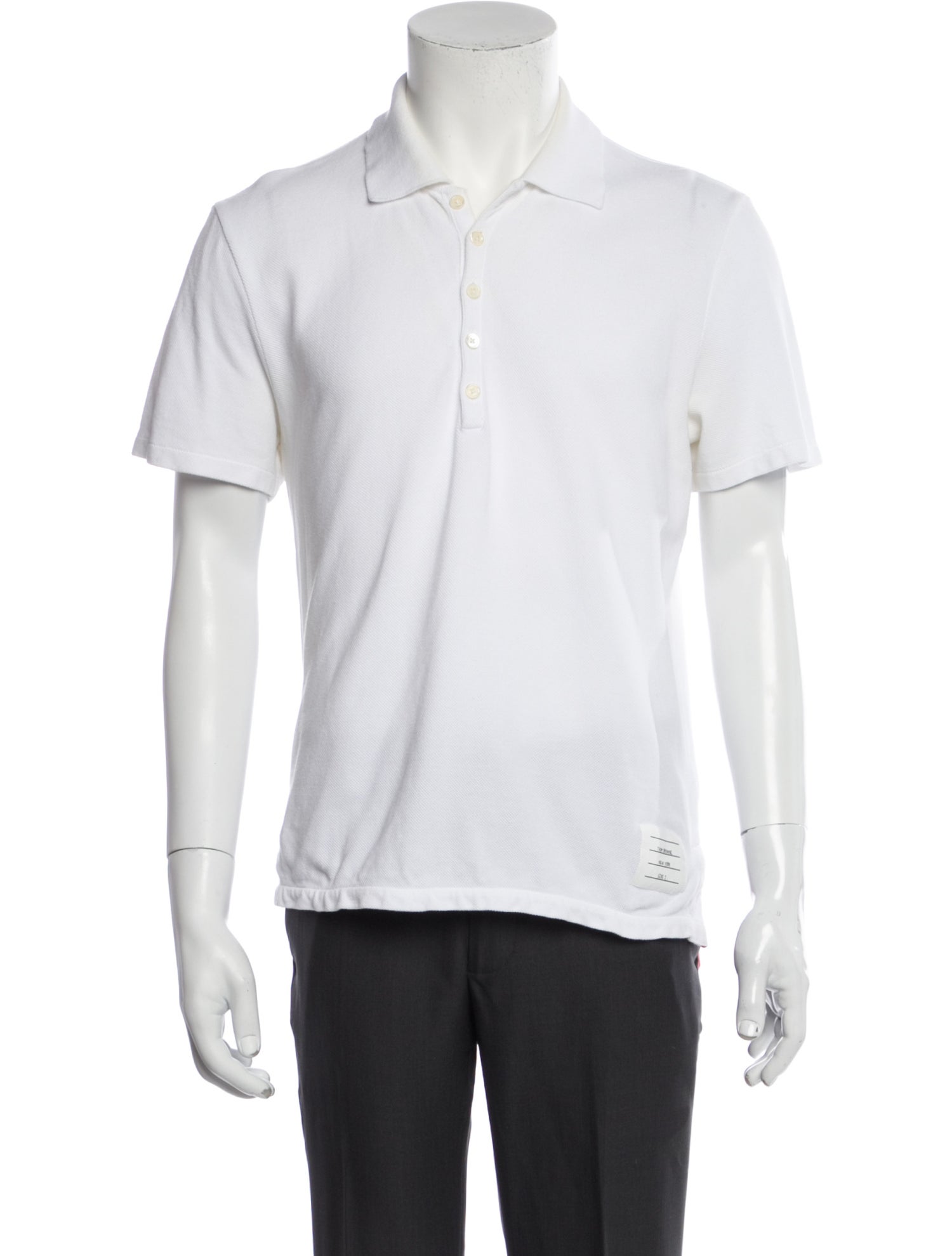 Thom Browne Collar Short Sleeve Polo Shirt