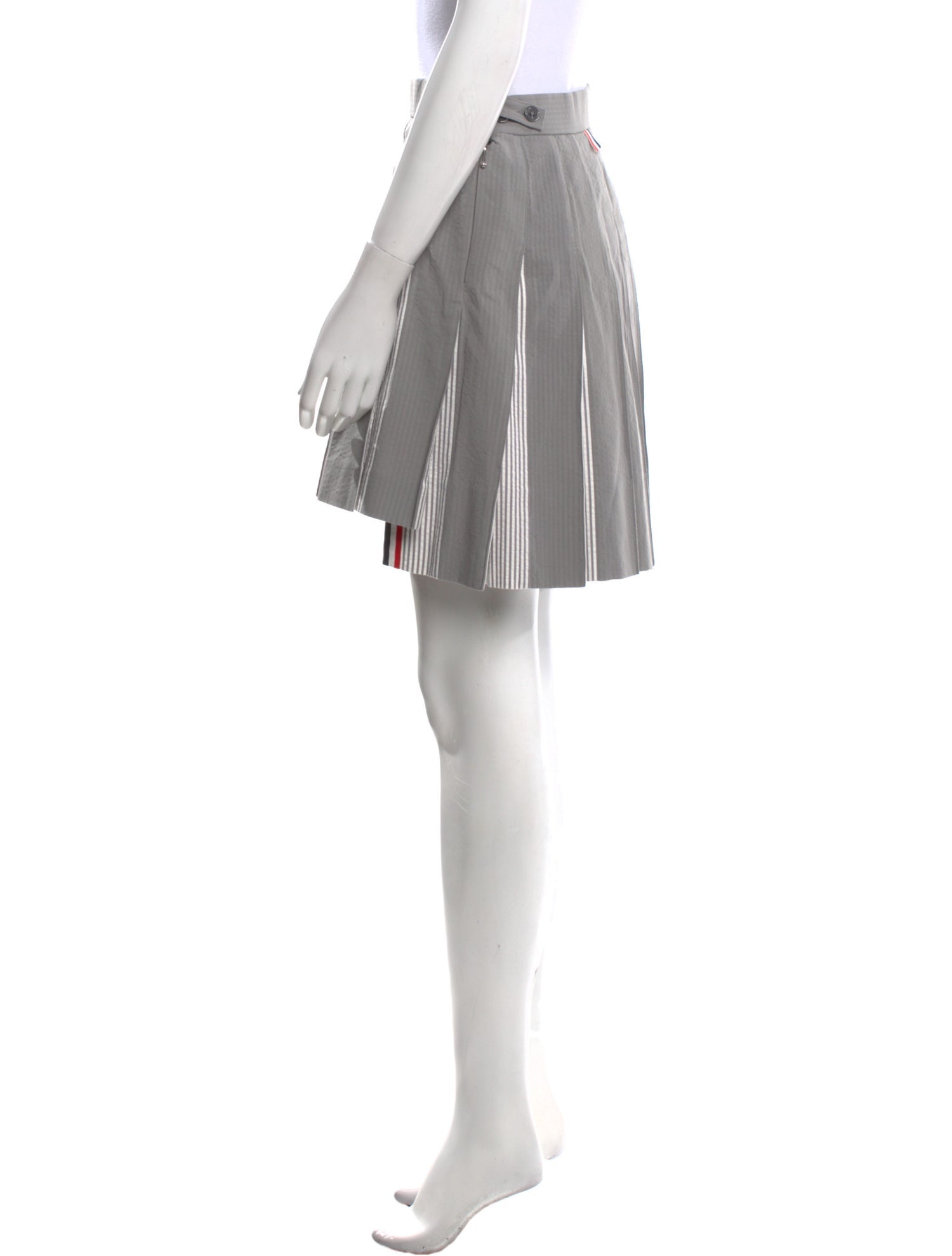 Thom Browne Pleated Accents Mini Skirt