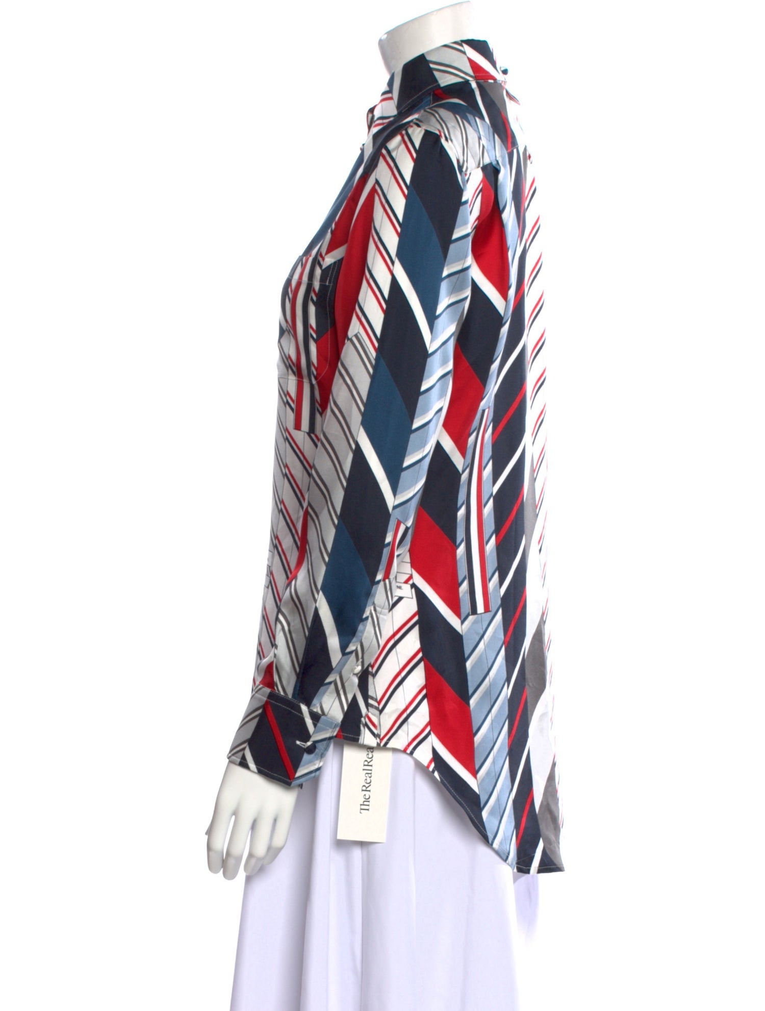 Thom Browne Vintage Silk Button-Up Top