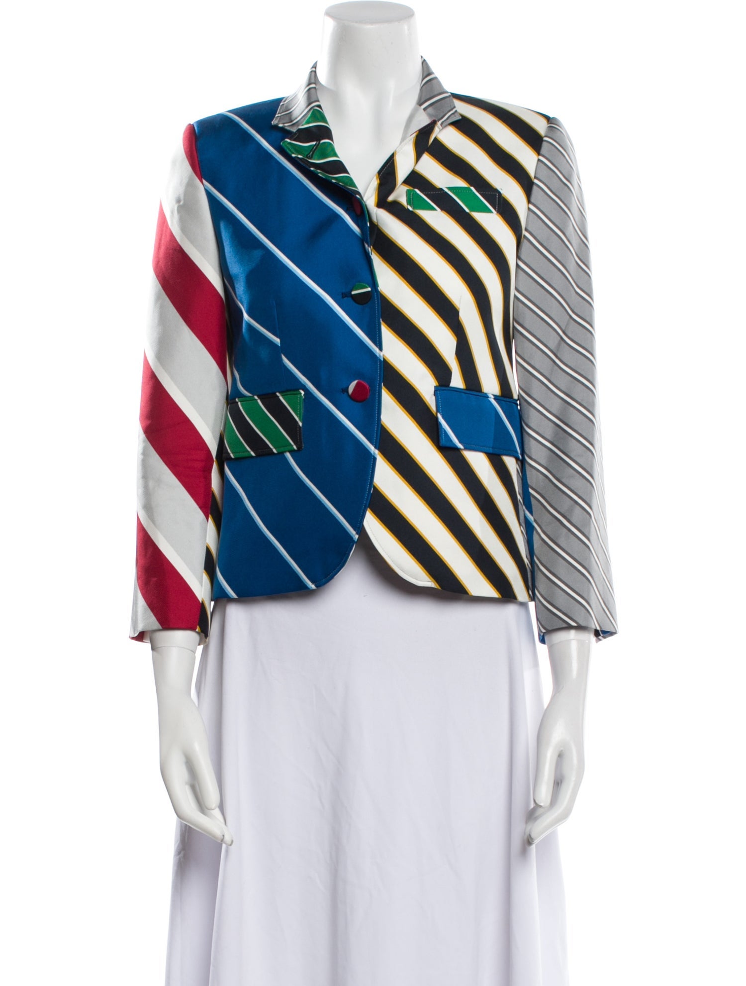 Thom Browne Silk Striped Evening Jacket