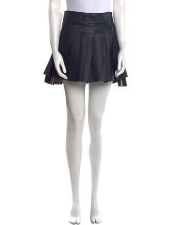 Thom Browne Calf Leather Mini Skirt