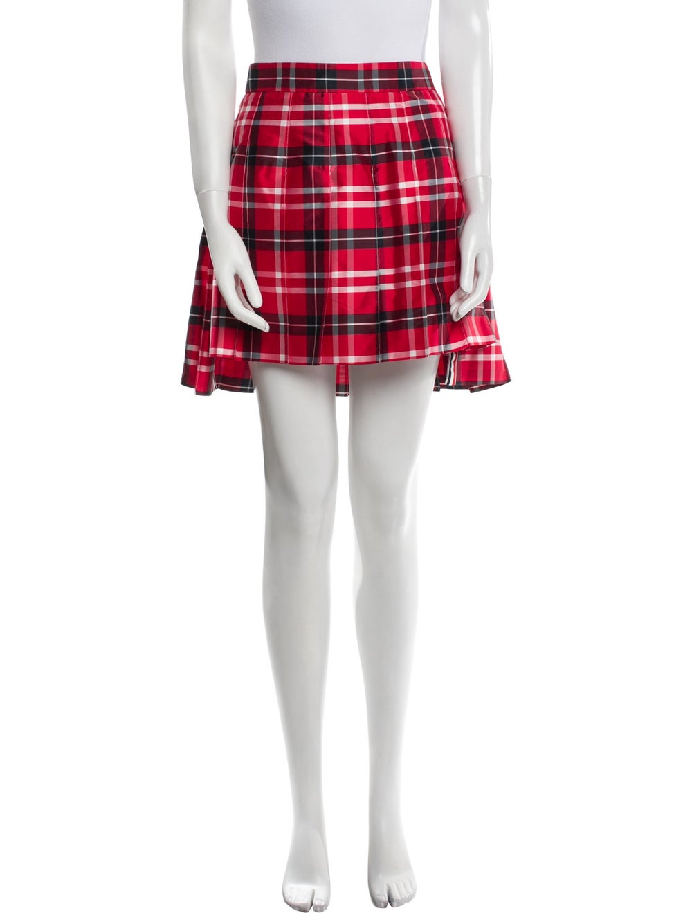 Thom Browne Plaid Print Skirt Red Plaid Print - image 1