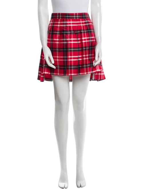 Thom Browne Plaid Print Mini Skirt