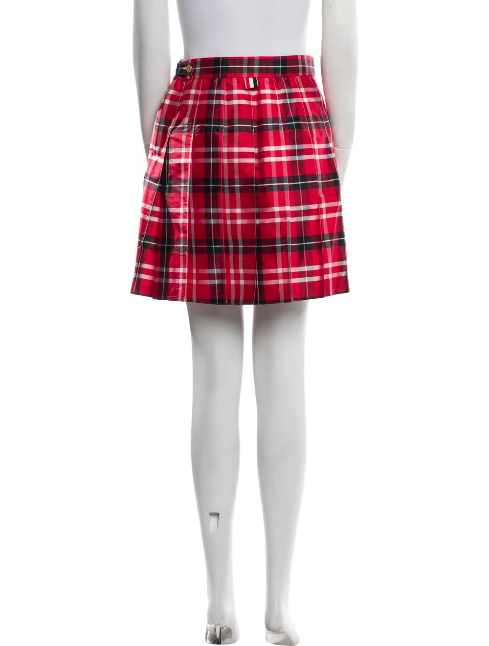 Thom Browne Plaid Print Skirt Red Plaid Print - image 3