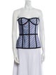 Thom Browne Seamed Corset Silk Top