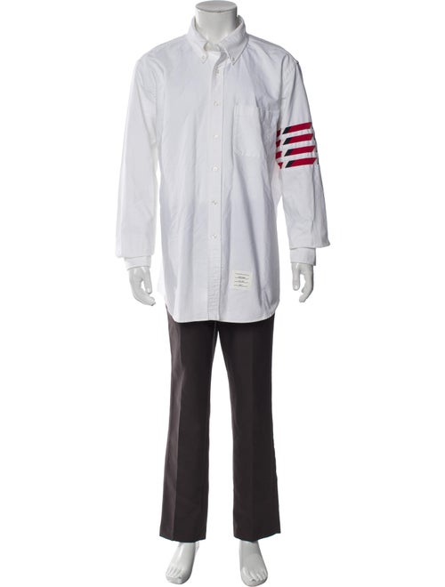Thom Browne 4 Bar Stripe Long Sleeve Dress Shirt