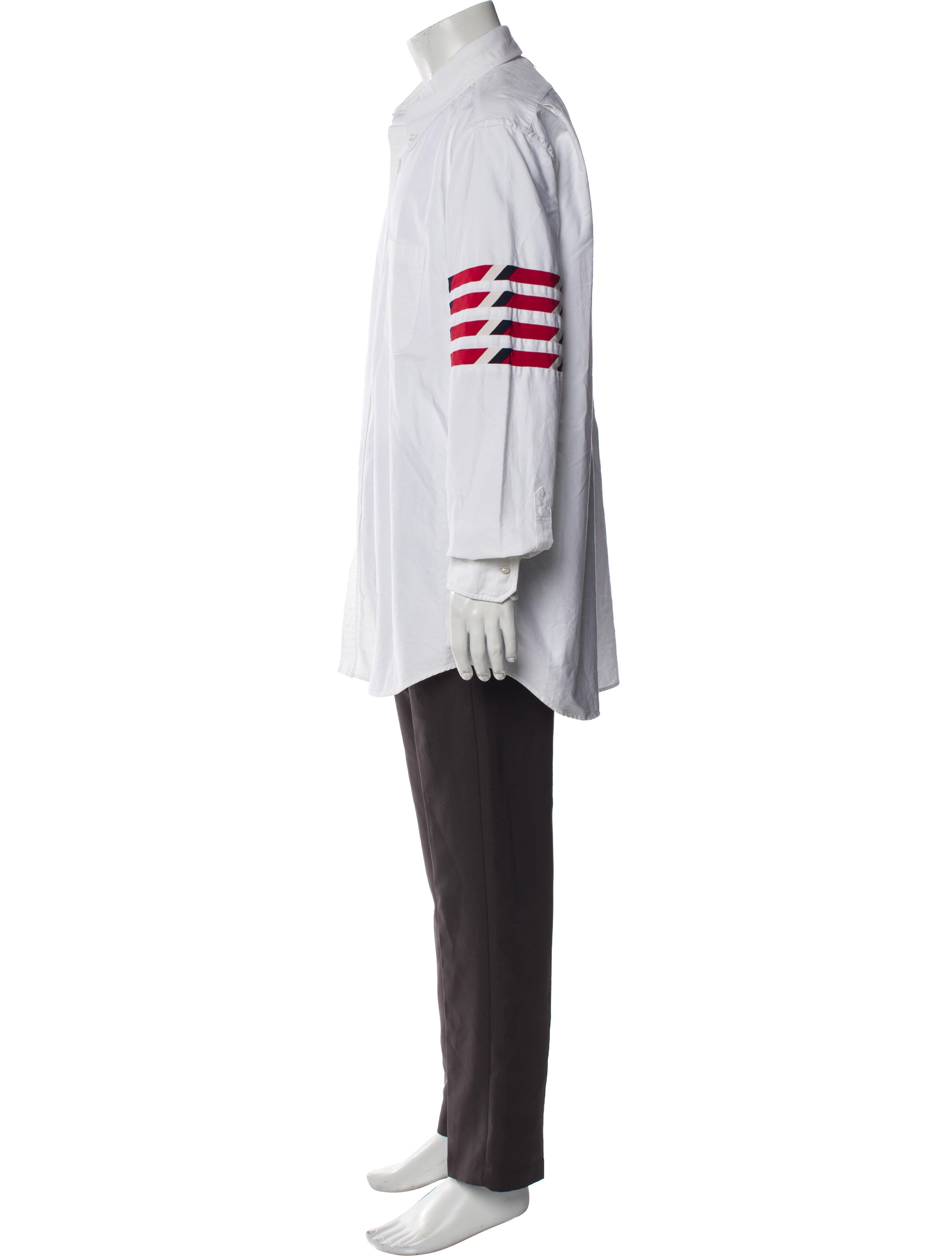 Thom Browne 4 Bar Stripe Long Sleeve Dress Shirt