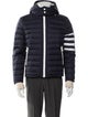 Thom Browne 4-Bar Striped Puffer Coat