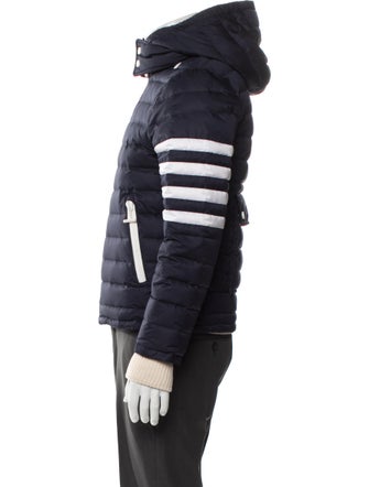 Thom Browne 4-Bar Striped Puffer Coat