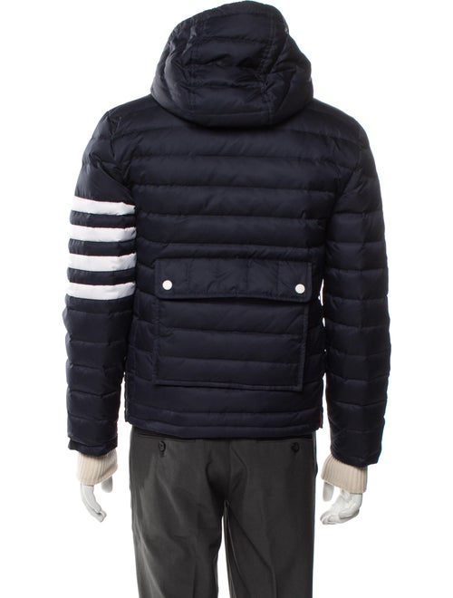 Thom Browne 4-Bar Striped Puffer Coat