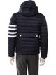 Thom Browne 4-Bar Striped Puffer Coat