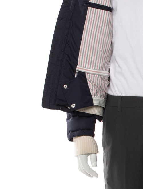 Thom Browne 4-Bar Striped Puffer Coat
