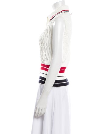 Thom Browne Striped Sleeveless Polo