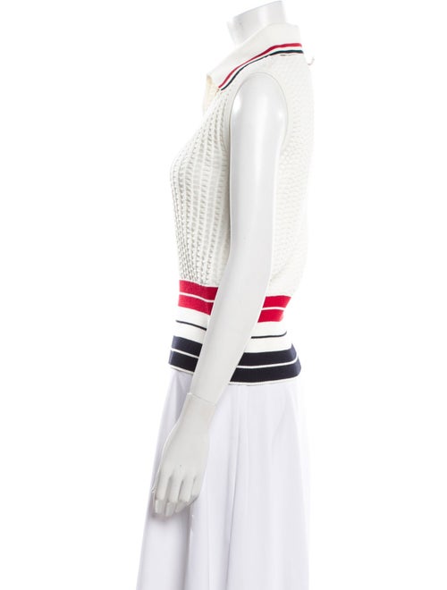Thom Browne Striped Sleeveless Polo