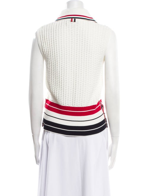 Thom Browne Striped Sleeveless Polo
