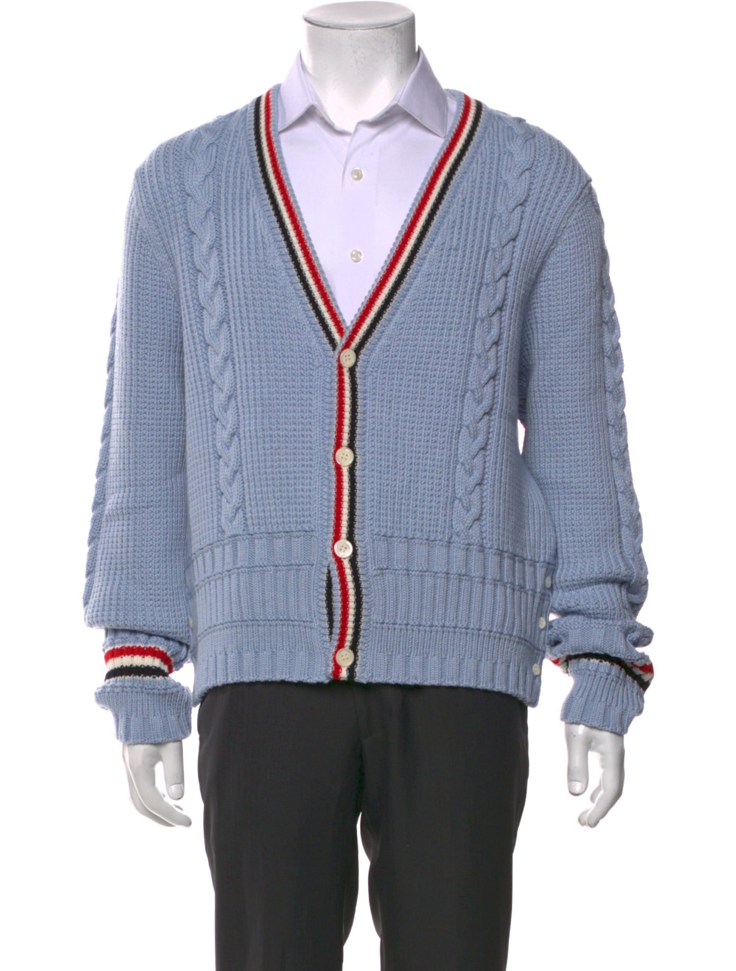 Thom Browne Wool Striped Cardigan