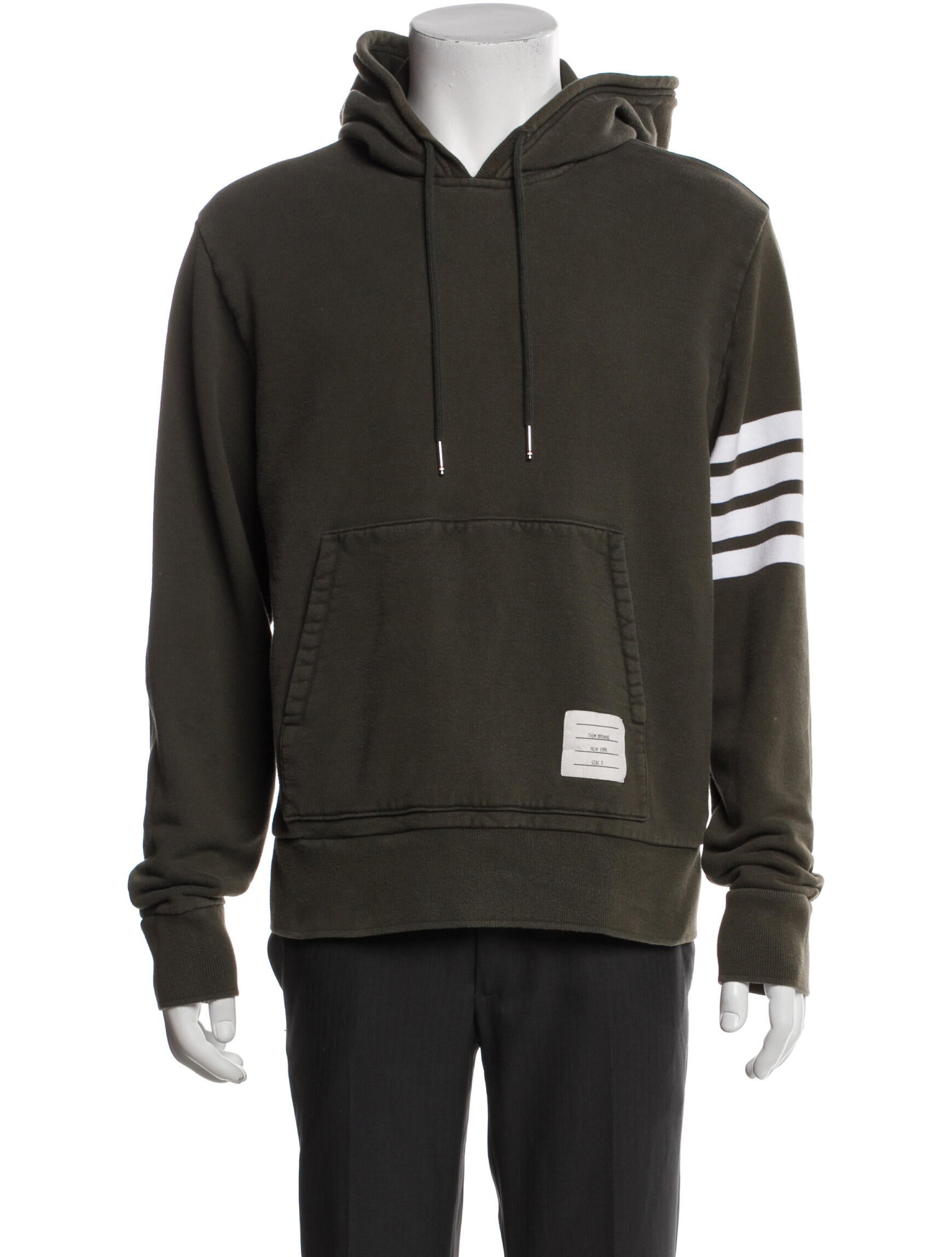 Thom Browne Striped Crew Neck Hoodie