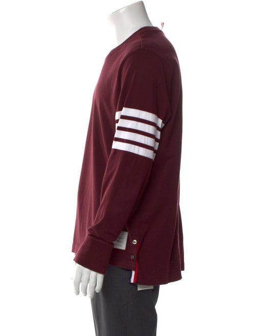 Thom Browne 4-Bar Long Sleeve Graphic Print T-Shirt