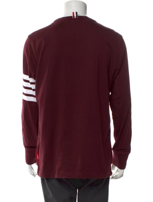 Thom Browne 4-Bar Long Sleeve Graphic Print T-Shirt