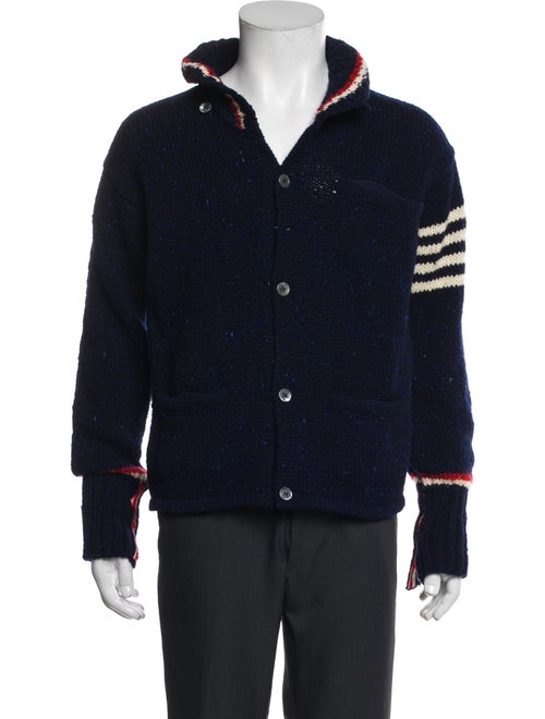 Thom Browne Wool V-Neck Cardigan