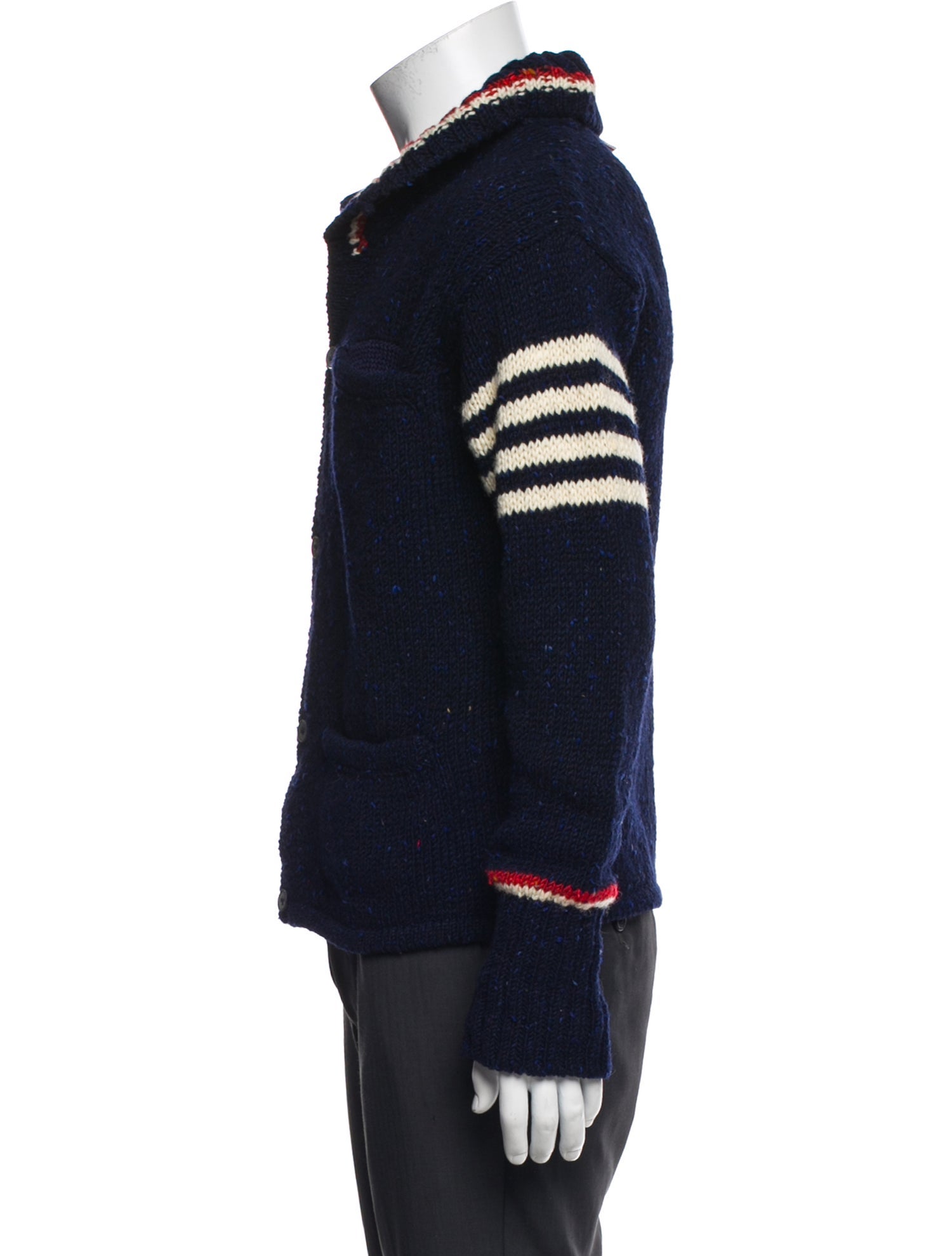 Thom Browne Wool V-Neck Cardigan