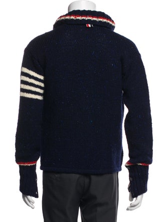 Thom Browne Wool V-Neck Cardigan