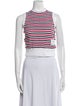 Thom Browne Stripe Jersey Shell Linen Crop Top