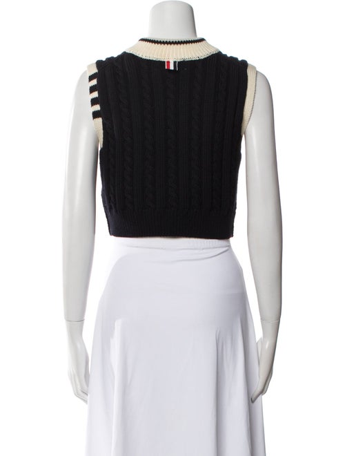 Thom Browne Cable Knit 4-Bar Virgin Wool Sweater