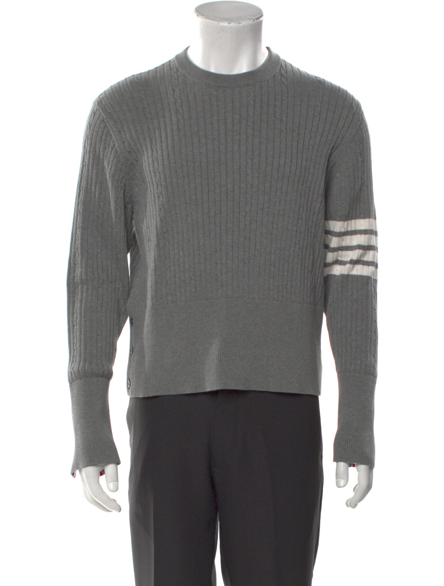 Thom Browne Striped Crew Neck Pullover