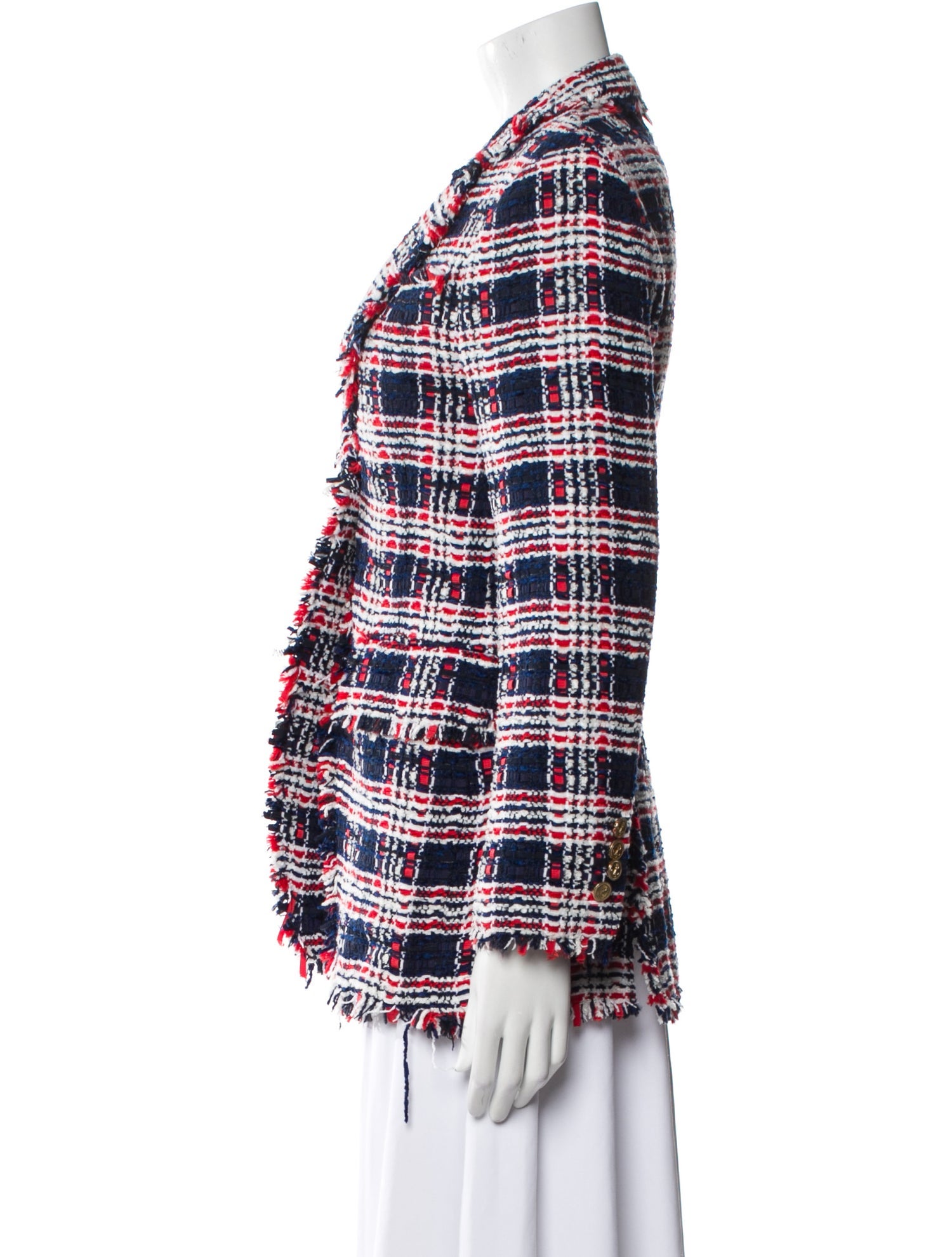 Thom Browne Plaid Print Blazer