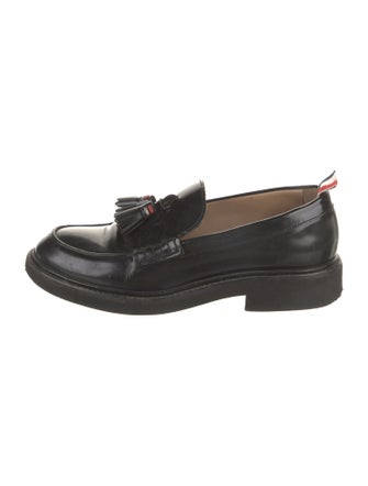 Thom Browne Leather Tassel Accents Loafers