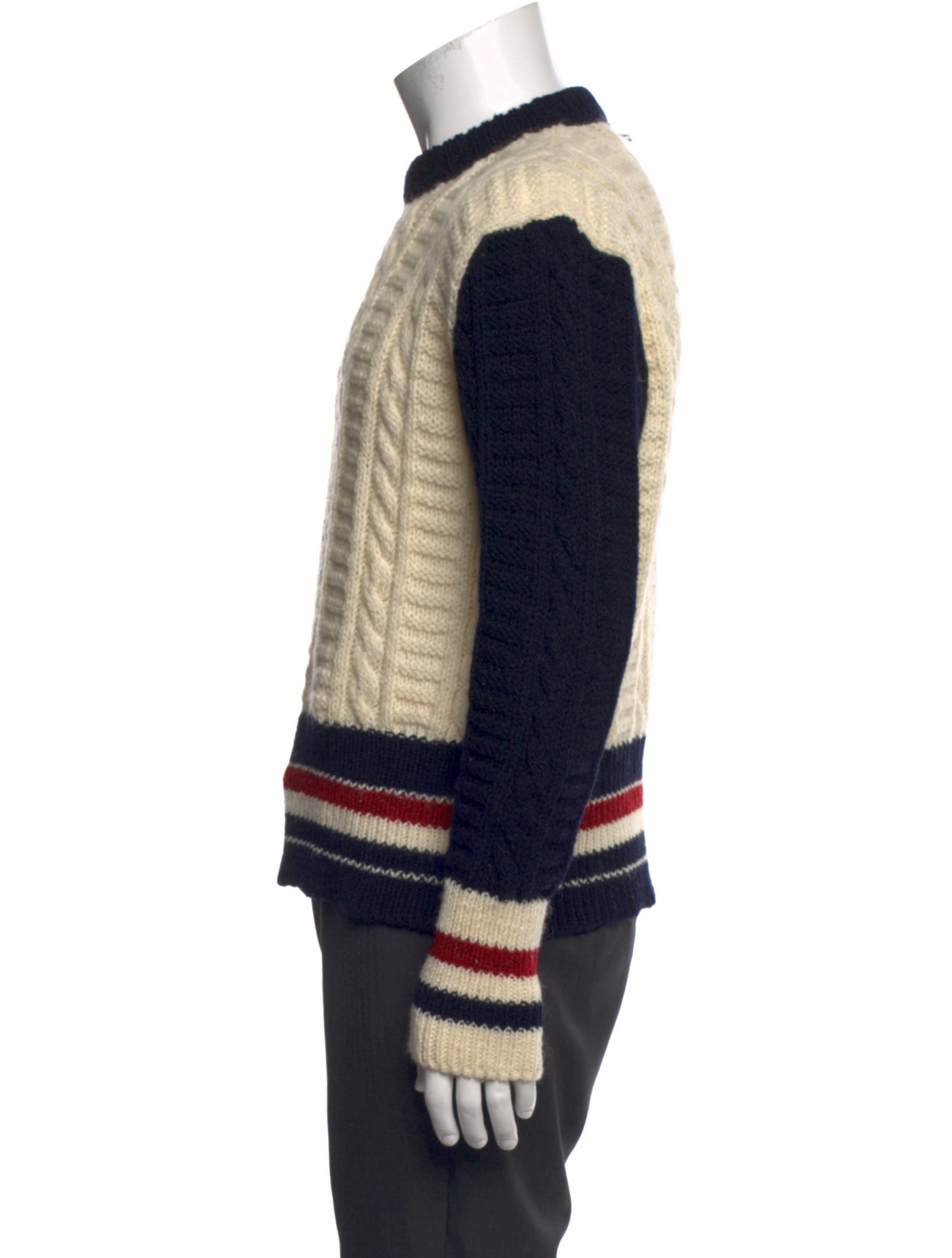 Thom Browne Virgin Wool Colorblock Pattern Pullover