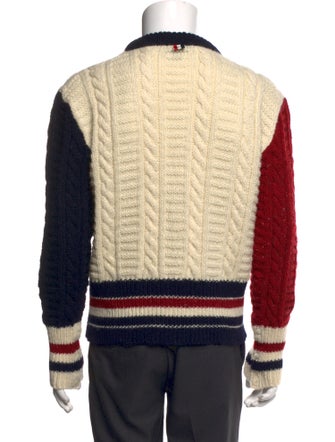 Thom Browne Virgin Wool Colorblock Pattern Pullover