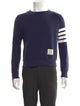 Thom Browne 4-Bar Crewneck Striped Sweatshirt