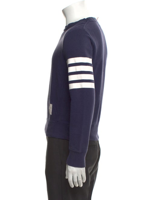 Thom Browne 4-Bar Crewneck Striped Sweatshirt