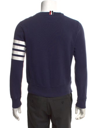 Thom Browne 4-Bar Crewneck Striped Sweatshirt