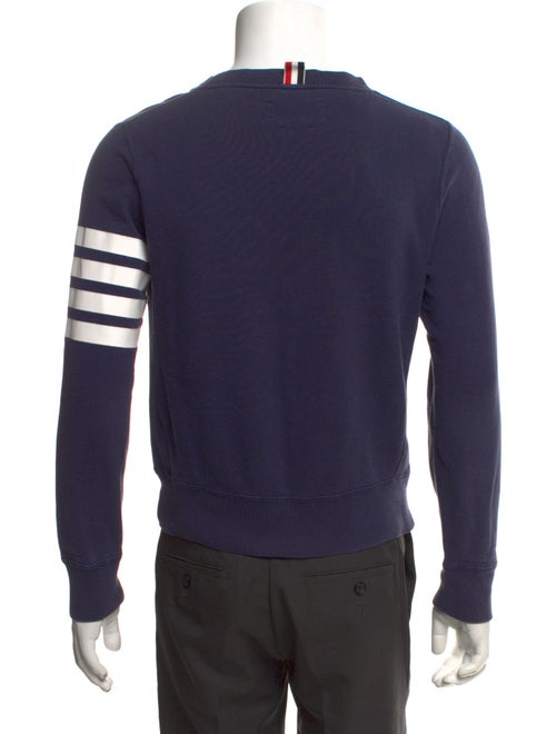 Thom Browne 4-Bar Crewneck Striped Sweatshirt