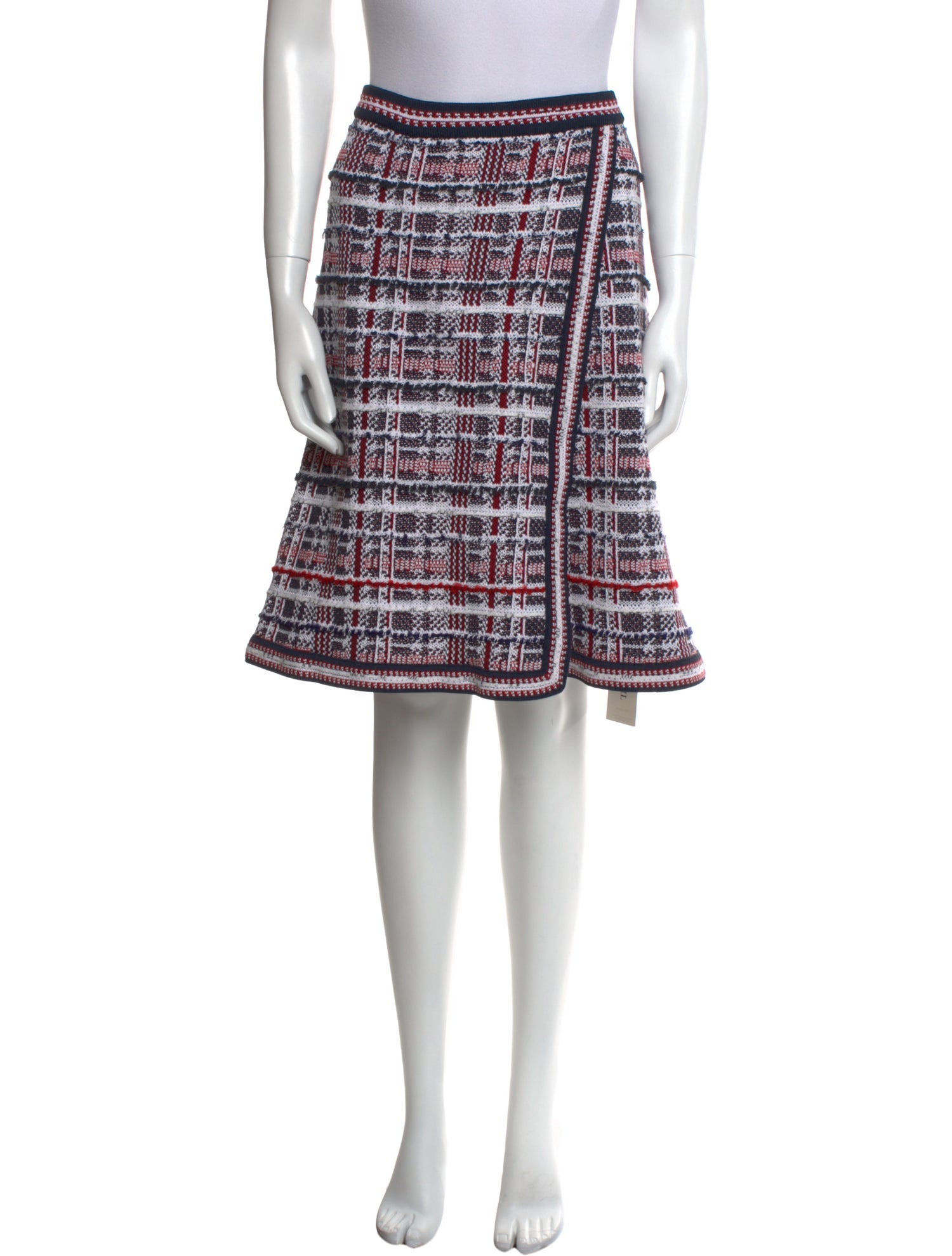 Thom Browne Tweed Pattern Knee-Length Skirt