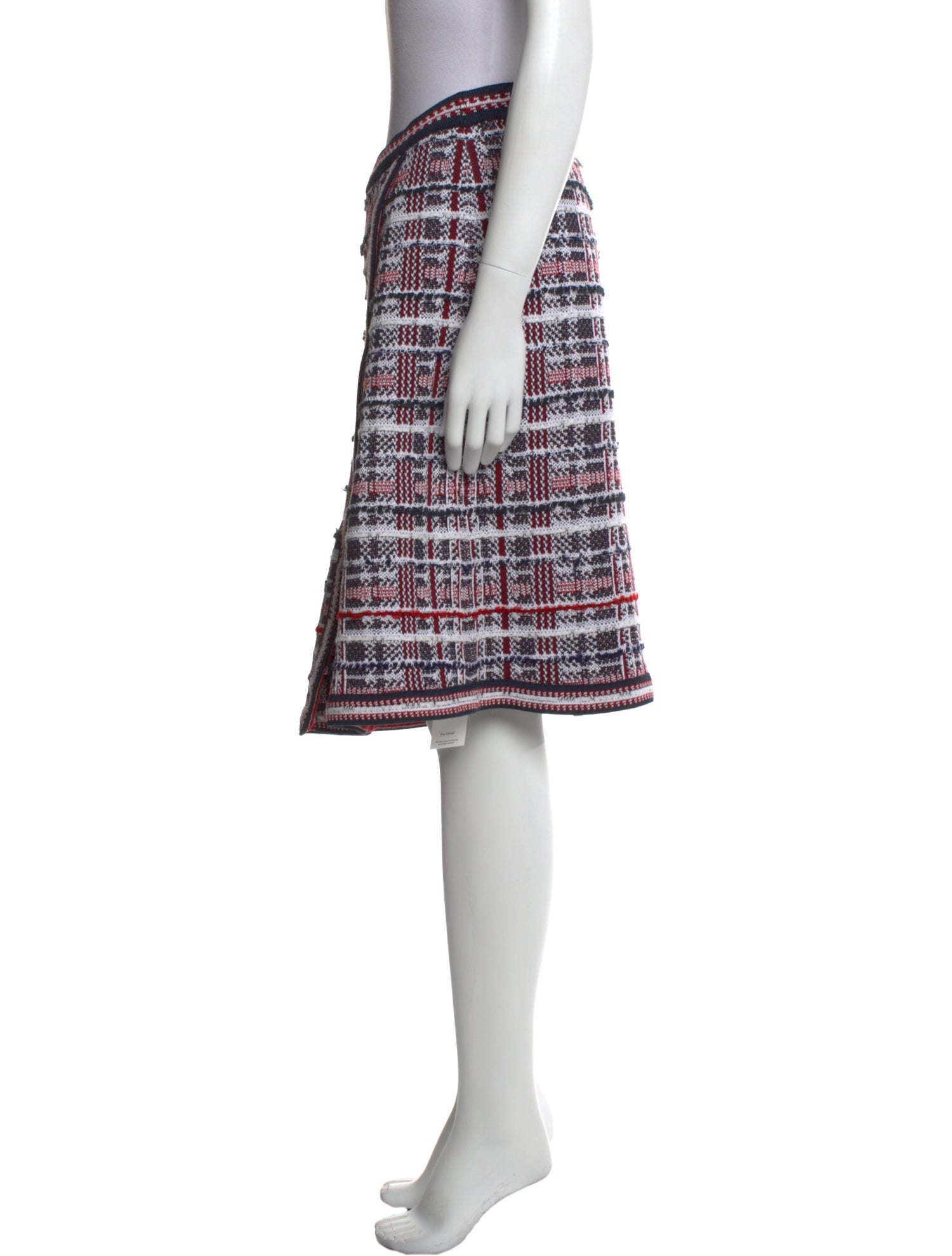 Thom Browne Tweed Pattern Knee-Length Skirt