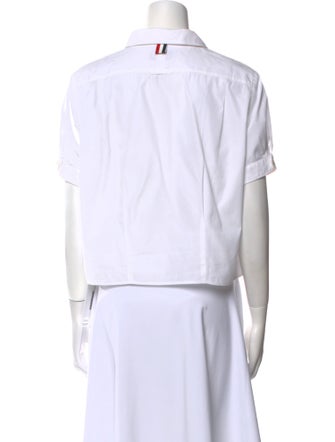 Thom Browne Short Sleeve Button-Up Top