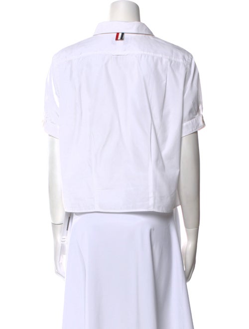 Thom Browne Short Sleeve Button-Up Top