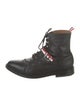 Thom Browne Leather Lasercut Accents Lace-Up Boots