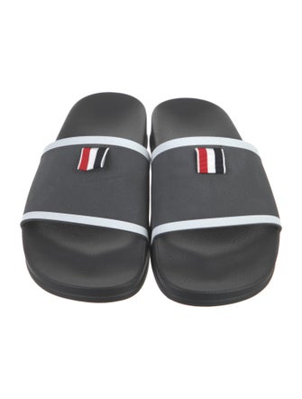 Thom Browne Rubber Colorblock Pattern Slides