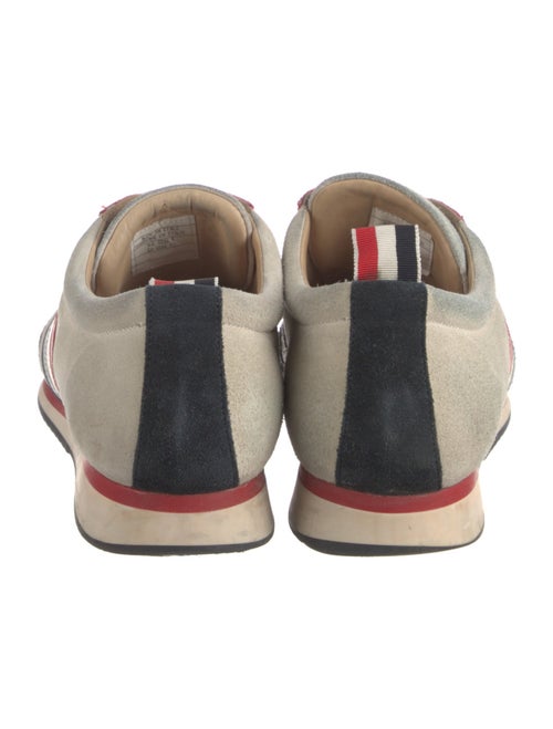 Thom Browne Suede Colorblock Pattern Sneakers