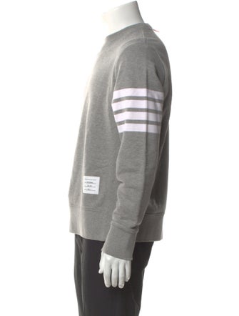 Thom Browne 4-Bar Crewneck Striped Sweatshirt