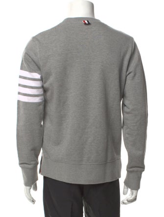 Thom Browne 4-Bar Crewneck Striped Sweatshirt